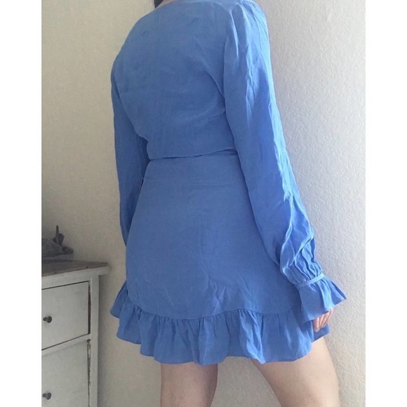 Privacy Please Ruffle Wrap Dress Long Sleeves - Picture 5 of 8